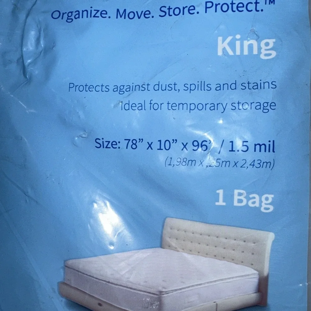 Mattress Bag King Clear 1.5 Mil Plastic Moving Storage Kleer-Guard